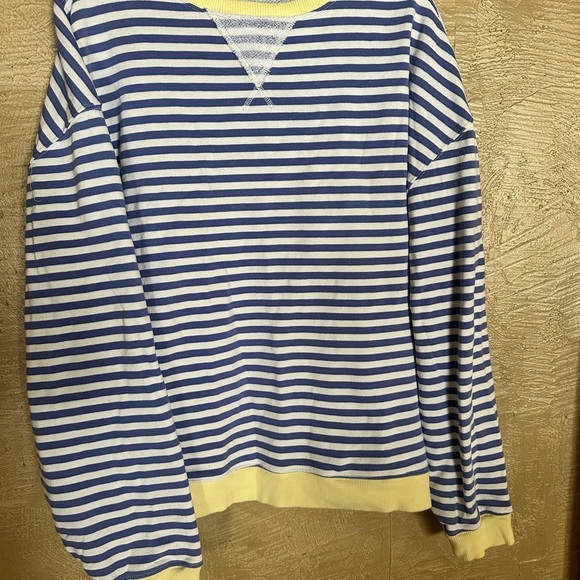 Free People Classic Striped Crewneck in Blue Combo - Picture 4 of 6